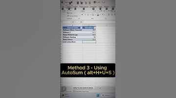 3 Easy Ways to Use the SUM Formula in Excel! #Short
