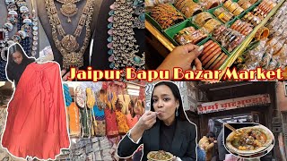 Ep 1 Jaipur Travel Vlog | Famous Bapu Bazar Market | Shopping and Street Food ✨️🛍