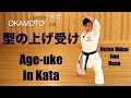 Age-uke in kata.　型の上げ受け (Heian Nidan, Jion, Unsu)