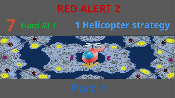 Red Alert 2: Part 1 - Epic battle against 7 Hard AI with a 1 Helicopter strategy