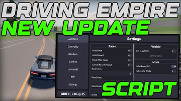 [🏎️UPDATE] Driving Empire Script Gui Auto Farm, Auto Race & MORE - Roblox 2025