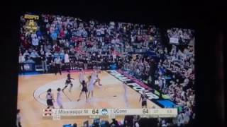 Mississippi State Buzzer Beater REACTION vs Uconn Womens Basketball Final Four 2017