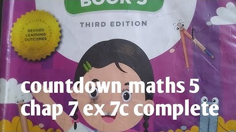 new countdown maths book of class 5 ex 7c