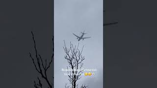 Flames were seen shooting out of a jet flying over Dublin, Ireland, on Tuesday.
