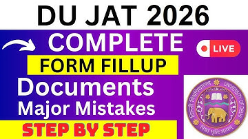 DU JAT 2026 Application Form - DU JAT Registration 2026| How To Fill DU JAT 2026 Application Form