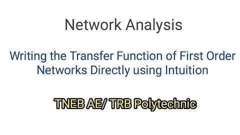 How to Find Tranfer Function of First Order Equation | #TRB Polytechnic & TNEB EEE & ECE Preparation