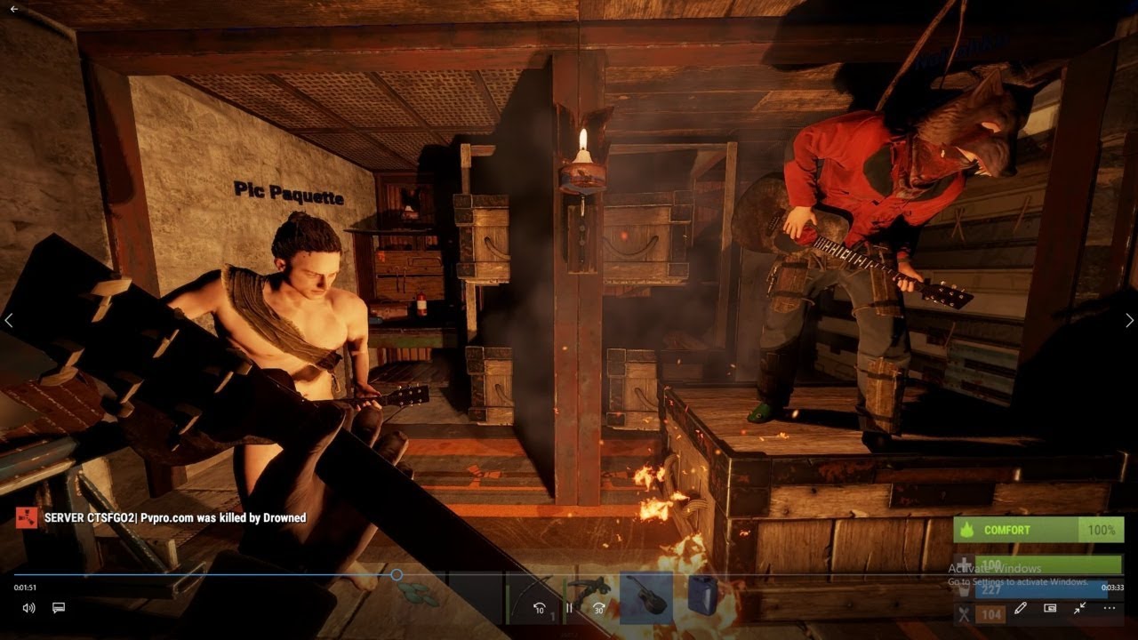 Rust (Learning how to play guitar and clubbing in the base) YouTube