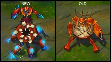 All Urgot Skins New and Old Texture Comparison Rework 2017 (League of Legends)