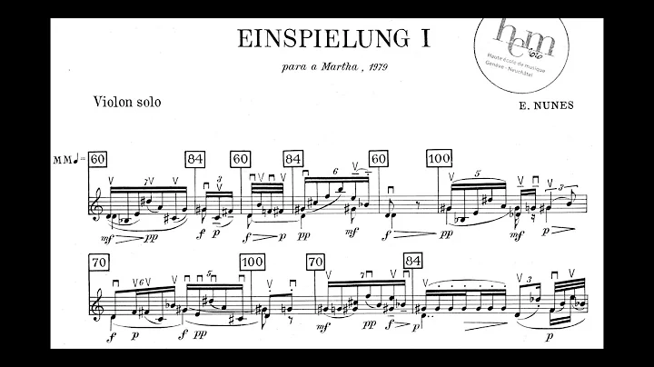 Einspielung I  Emmanuel Nunes
