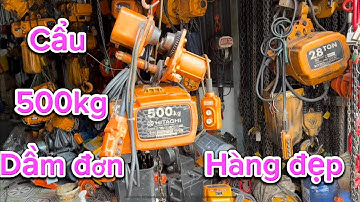 Pa lăng điện xích 500kg -Hitachi - có rùa điện chạy trên dầm i Sơn zin đẹp | CẦU TRỤC PHƯỚC SƠN