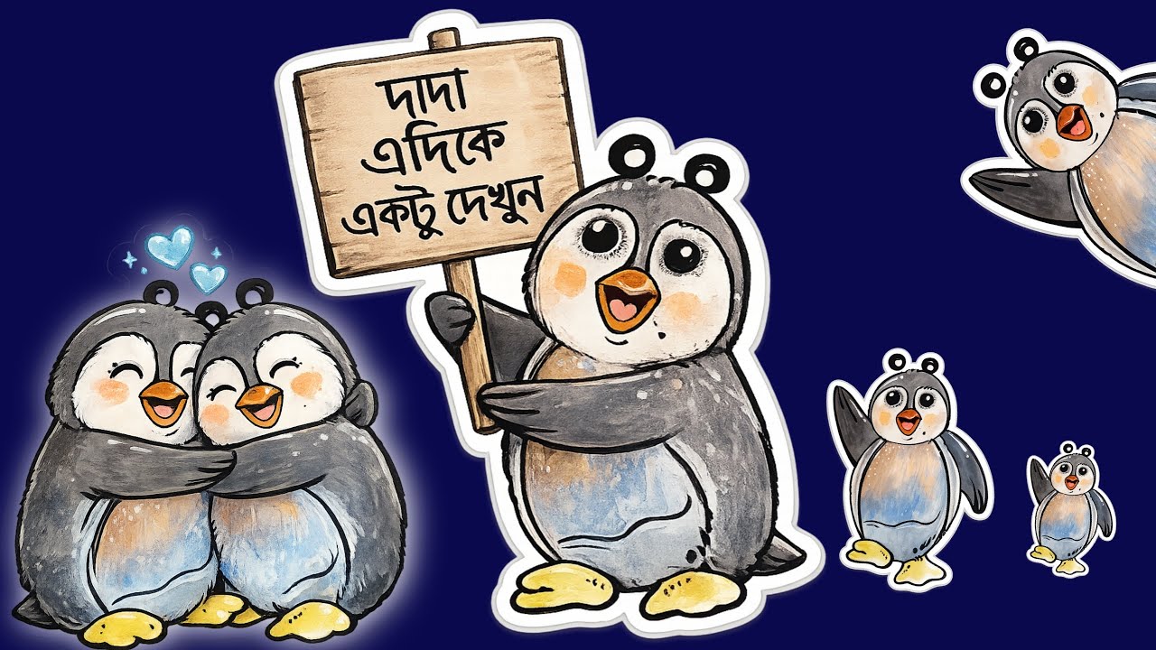 Making a Cute Penguin Illustration | Step by Step How I Painted This Cute Penguin |