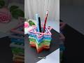 How to make Paper Pen Holder | DIY School Supplies 🌈 #shorts #diy #craft #artandcraft #craft #viral