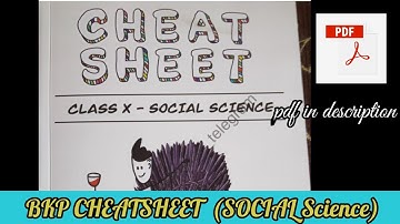 BKP CHEATSHEET CLASS -10 (Social Science) ❤😃