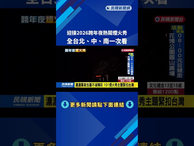 台北101煙火迎接2026 義大世界999秒煙火秀－民視新聞