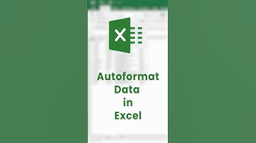 AutoFormat Data in Excel ( In 3 Easy Steps) #shorts #excel