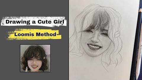 How to Draw a Cute Girl Face Using the Loomis Method | Graphite Pencil Drawing Process