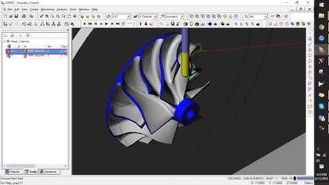 Impeller machining in Espritcam
