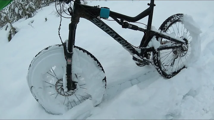 Initial testing of Hero6 stabilization (mostly walking my bike on snowy trails with 2,4" tires)