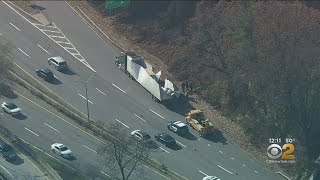 Truck Hits Overpass On Bronx River Parkway