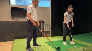 増田哲仁のレッスンにより土台からスイングを作るアマチュアの変化の