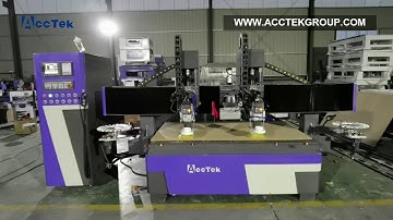 OEM double spindle with disc tool change cnc router