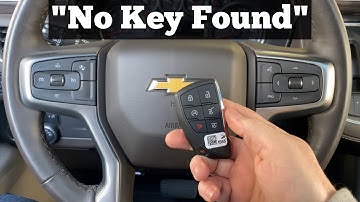 How To Start A 2021 - 2024 Chevy Tahoe With No Key Found - Remote Fob Dead Battery Chevrolet