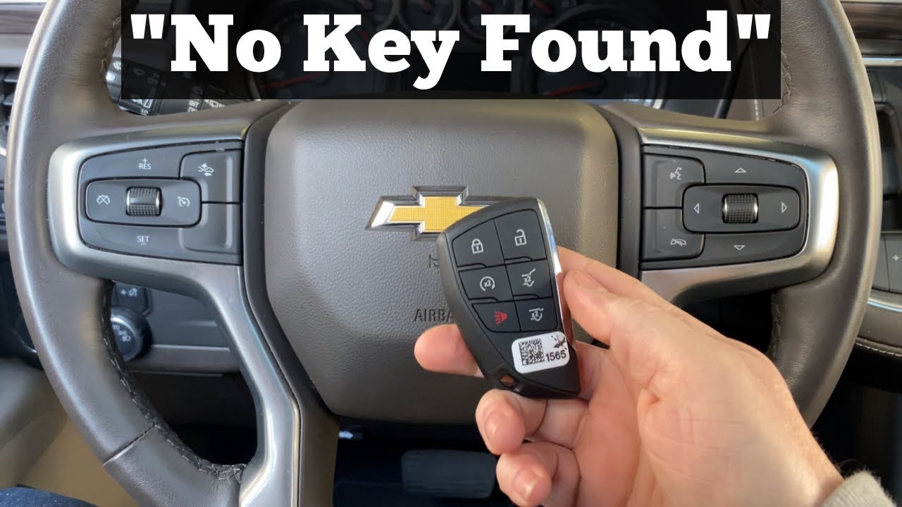 How To Start A 2021 - 2024 Chevy Tahoe With No Key Found - Remote Fob