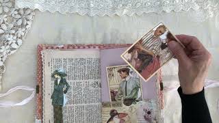 A Ladies' Diary, Junk journal, avocado dyed papers, and prints are from Graphics45