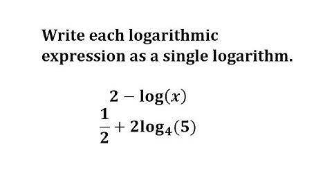Write Logarithmic Expressions with a Constant as a Single Logarithm