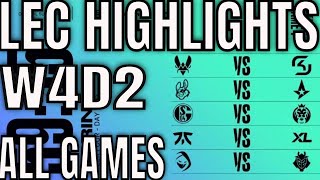 LEC Highlights ALL GAMES W4D2
