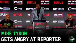 Mike Tyson gets ANGRY at reporter: "What did you just call me!?" | Press Conference