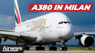 The Emirates A380 Taxiing in Milan Malpensa | #Spotting