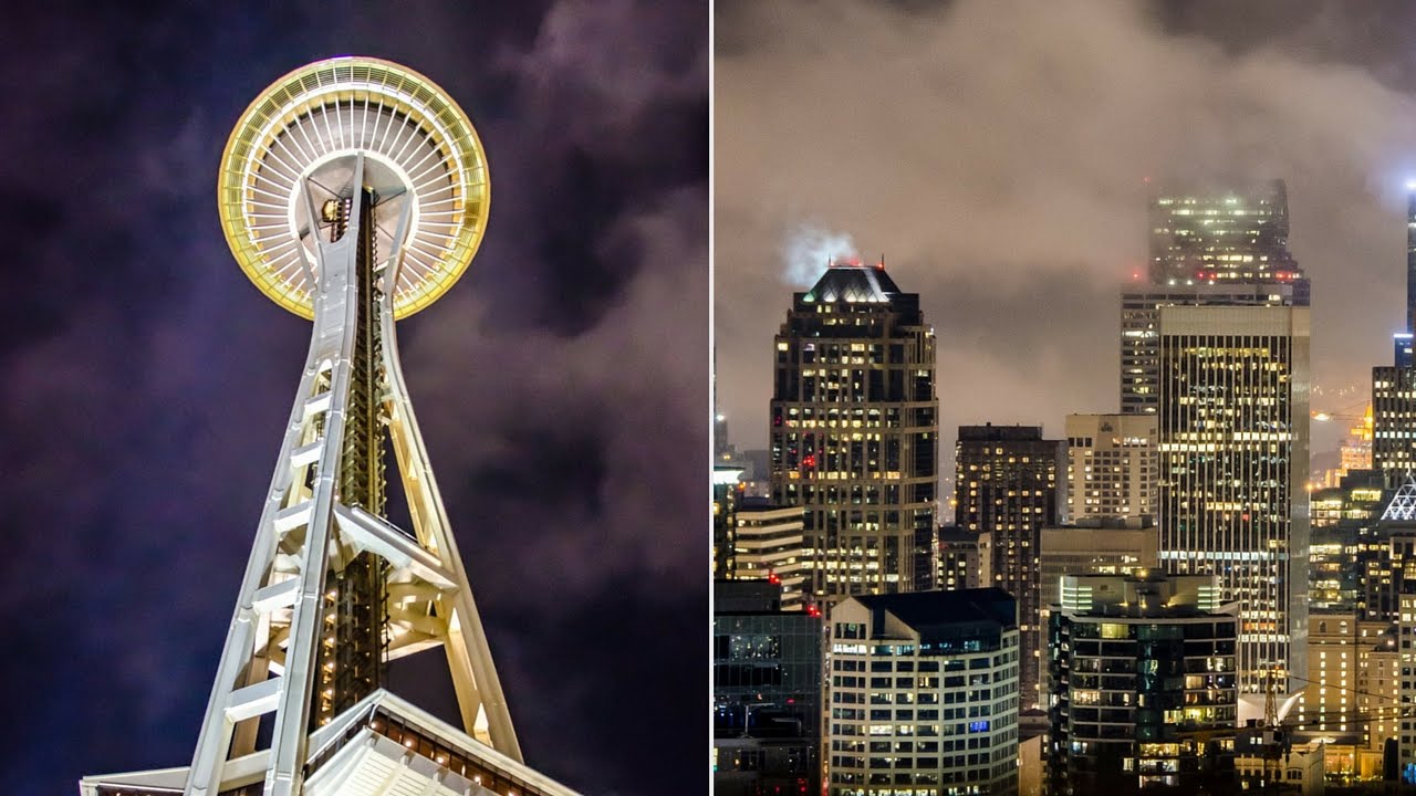 Seattle Space Needle at Night YouTube
