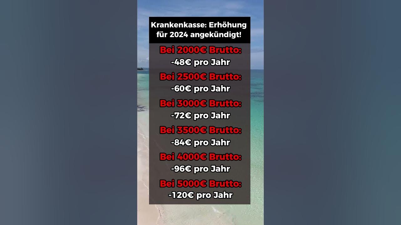  Krankenkasse: Höhere Beiträge in 2024! - YouTube Bildidee 