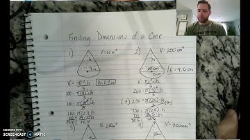 Finding Dimensions of a Cone