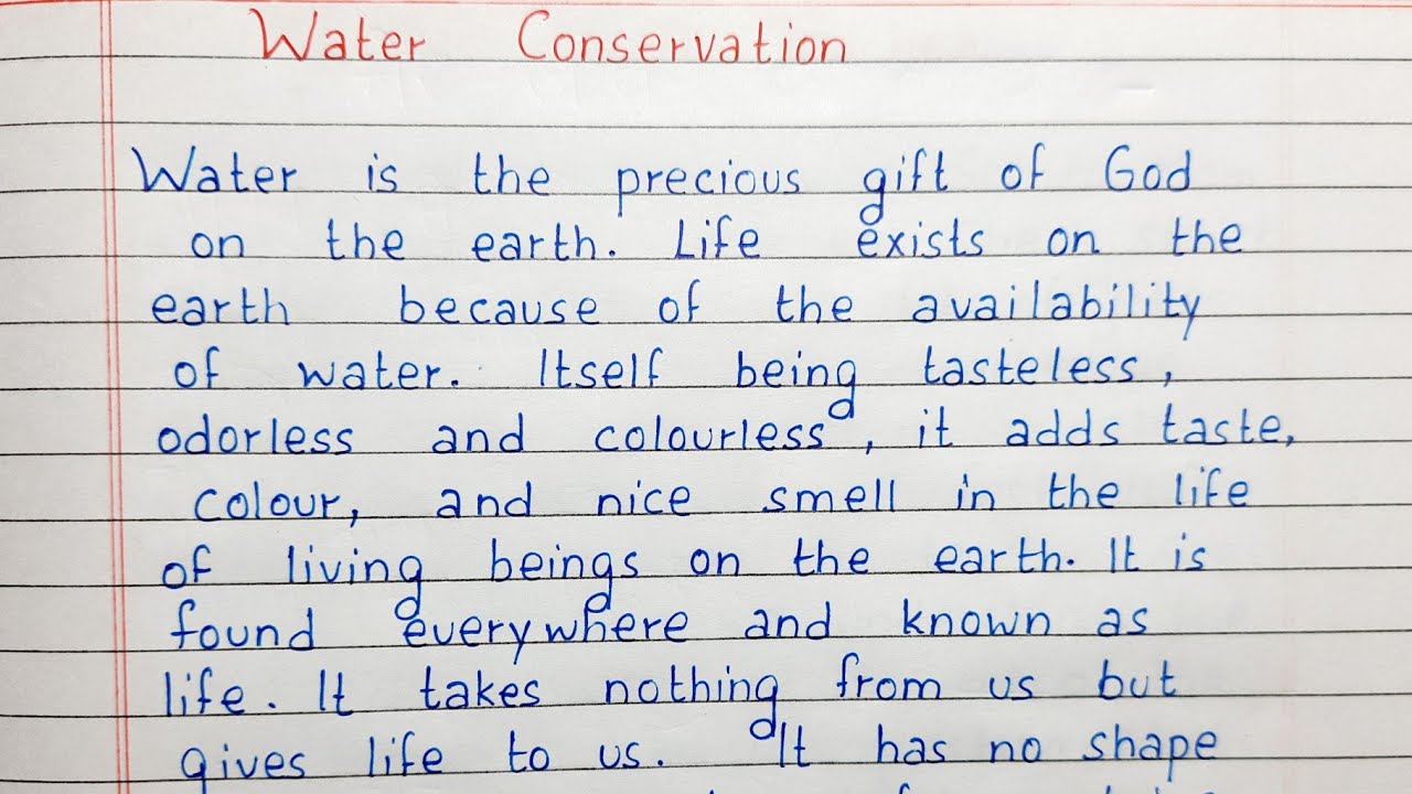 water conservation essay