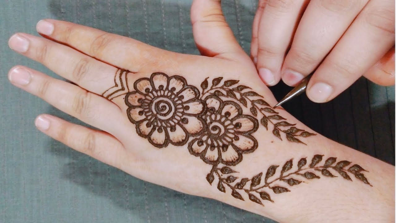 EID 2019 Special Hand Mehndi Design | Simple Flower Mehndi Design ...