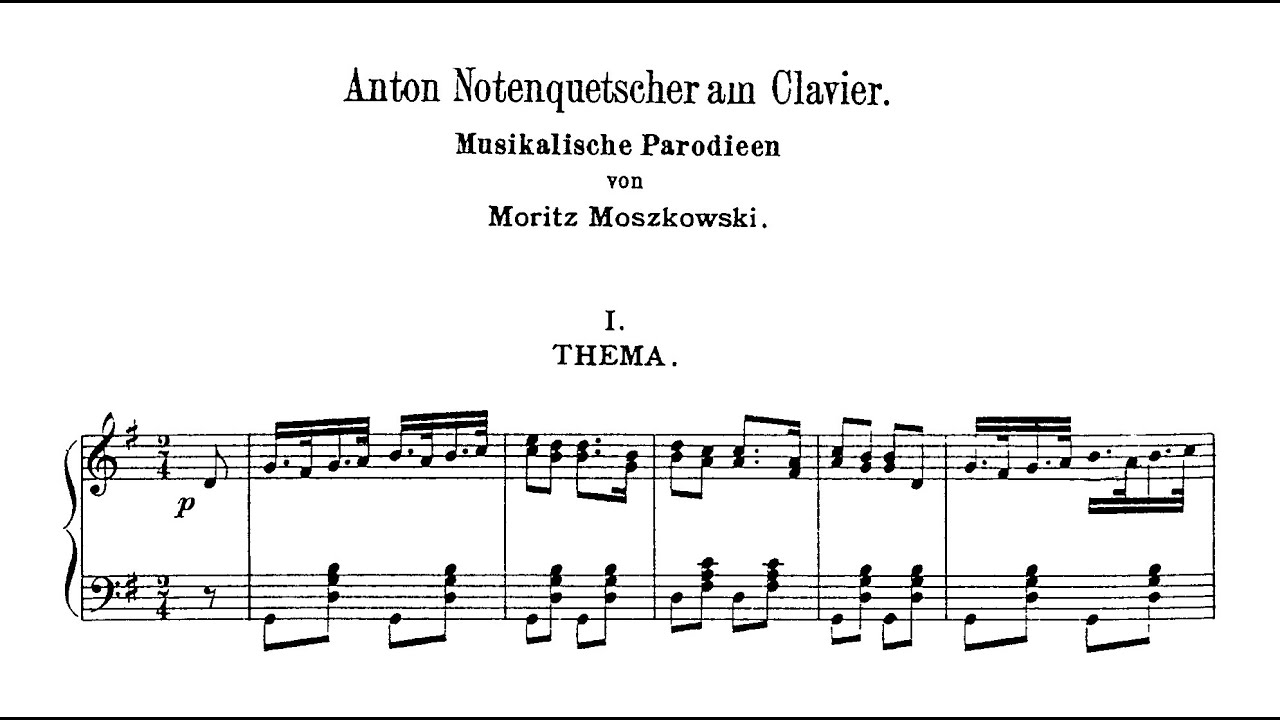 Moritz Moszkowski - Anton Notenquetscher at the Piano: Musical Parodies