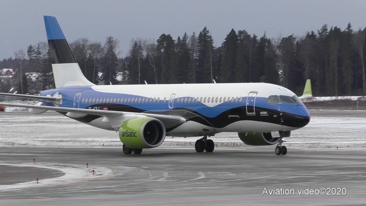 Airbus A220-300 YL-CSJ Air Baltic (Estonian Flag Livery)