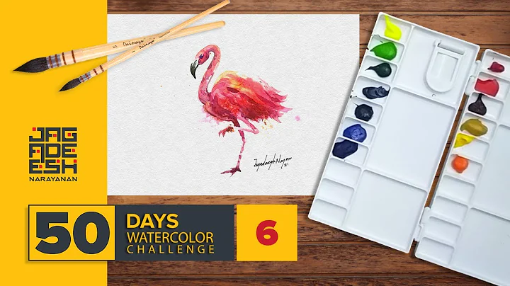 #6 Art Challenge | Easy Watercolor painting for beginners| how to paint  Red Pelican with watercolor