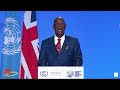 Dr. the Hon. Keith Rowley addresses COP26 Climate Summit.              Tuesday November 2, 2021.