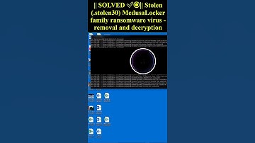 Stolen (.stolen30) MedusaLocker family ransomware virus #shorts #trending #stolen30