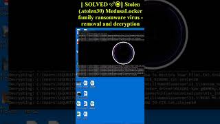 Stolen (.stolen30) MedusaLocker family ransomware virus #shorts #trending #stolen30