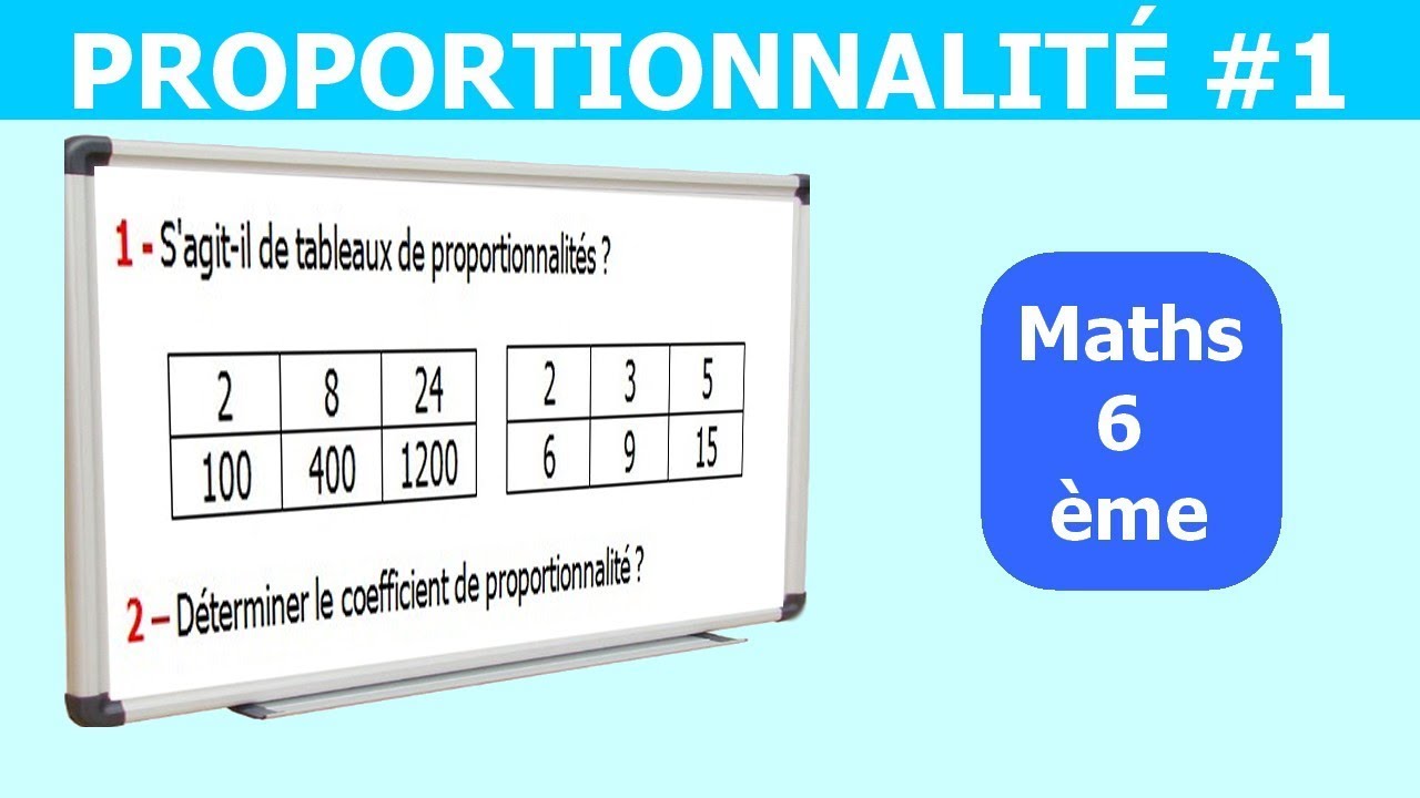 Maths 6ème - La proportionnalité 1 Exercice 1 - YouTube