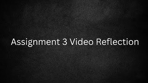 104557898 Assignment 3 Major Video Project Reflection