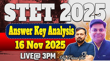 STET EXAM 2025 || PHYSICS PGT (11-12) Analysis Answer Key  by prince sir #stet #biharstet