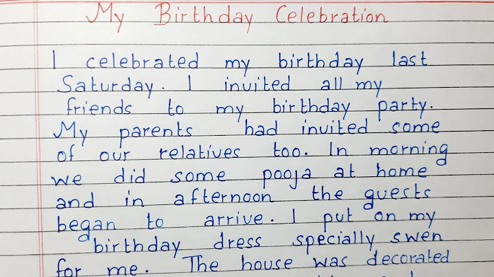 Write a short essay on My Birthday Celebration | Essay Writing | English - DayDayNews