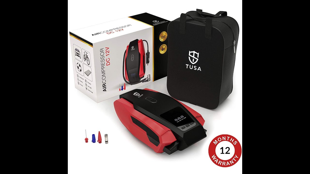 TUSA High Power Digital Air Compressor Pump With LED Light (Review In Bengali)