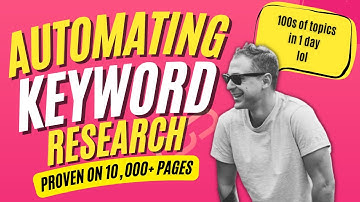 Automating Keyword Research - GET 100s of TOPICS in 1 DAY