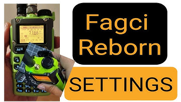 UV-K6 Fagci Reborn - Settings Menus